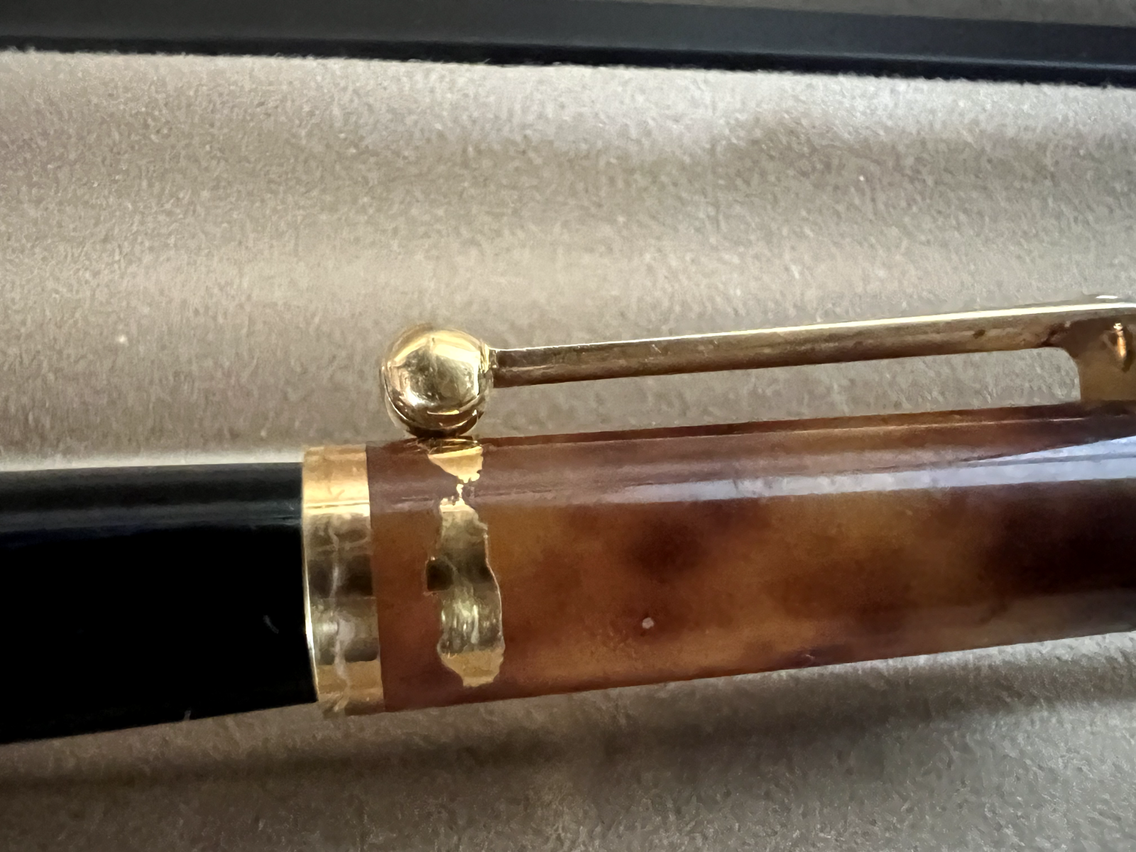 🔴 WATERMAN penna sfera lacca marmorizzata scrive vintage
