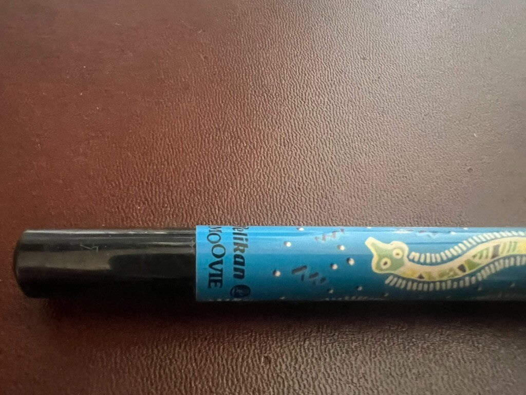 🔴 PELIKAN Moovie Film Blue Snake Füllfederhalter, unbenutzt, Vintage 