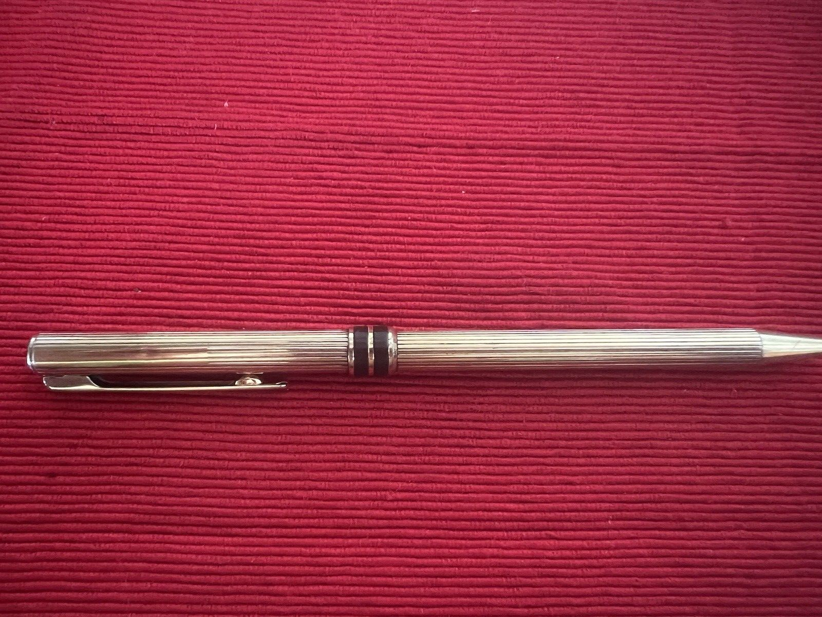 🔴 AURORA penna sfera Marco Polo ARGENTO 925 dorato smalti marroni 9