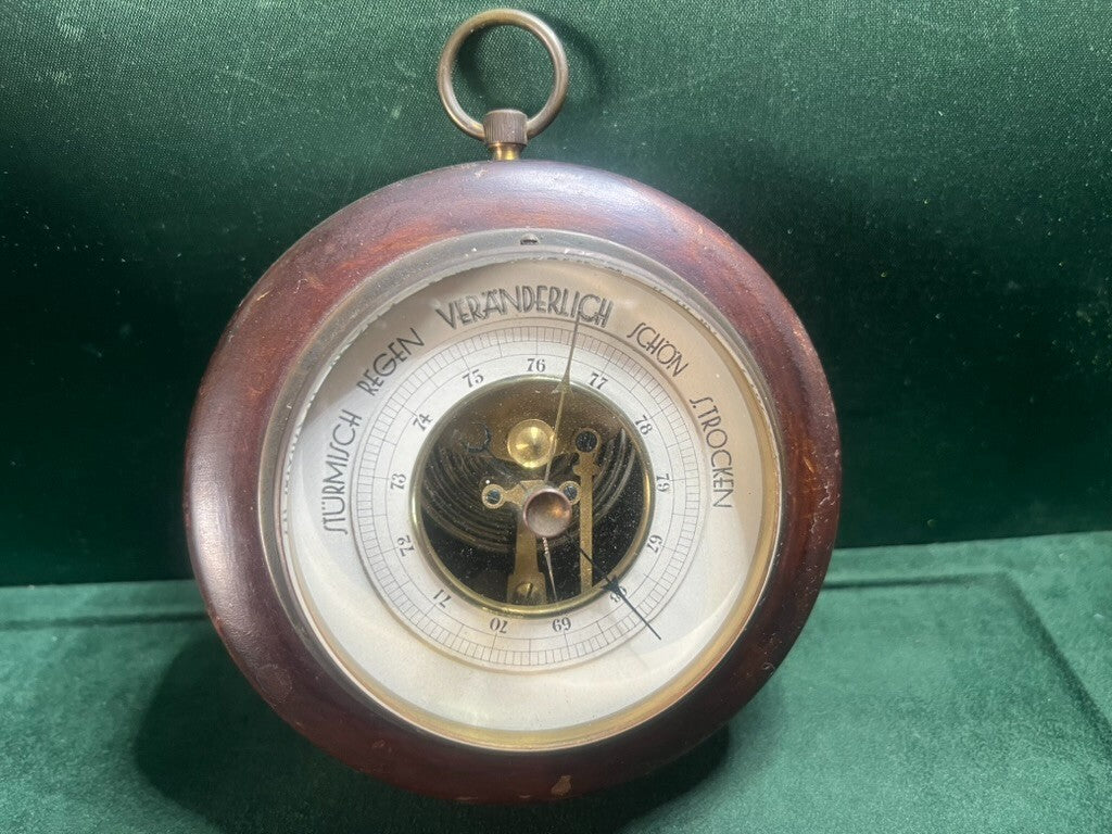 🔴 Vintage mechanical STURM REGEN VERANDERLICH SCHON S.trocken barometer 