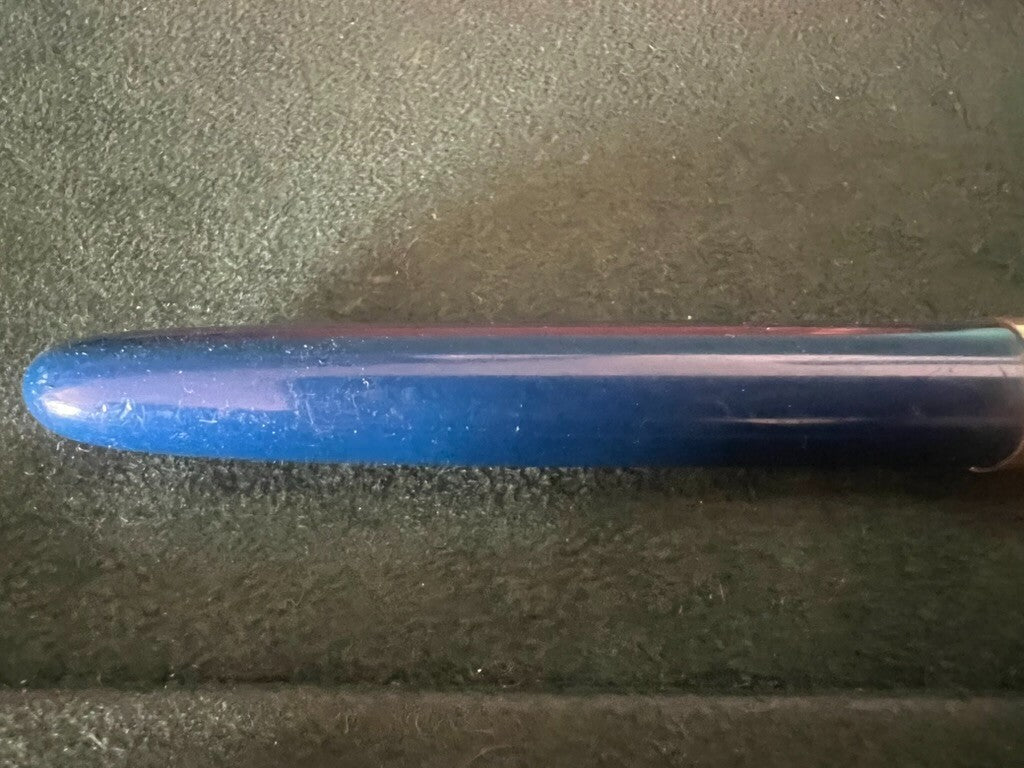 Penne Stylos-Plumes Bleu Gris À Piston Scrivono pour Encre Vintage A