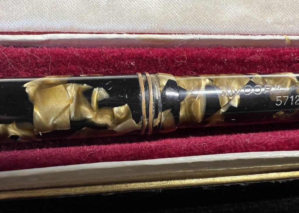 🔴 MOOR 5712 penna stilografica celluloide leva SCRIVE vintage 1940