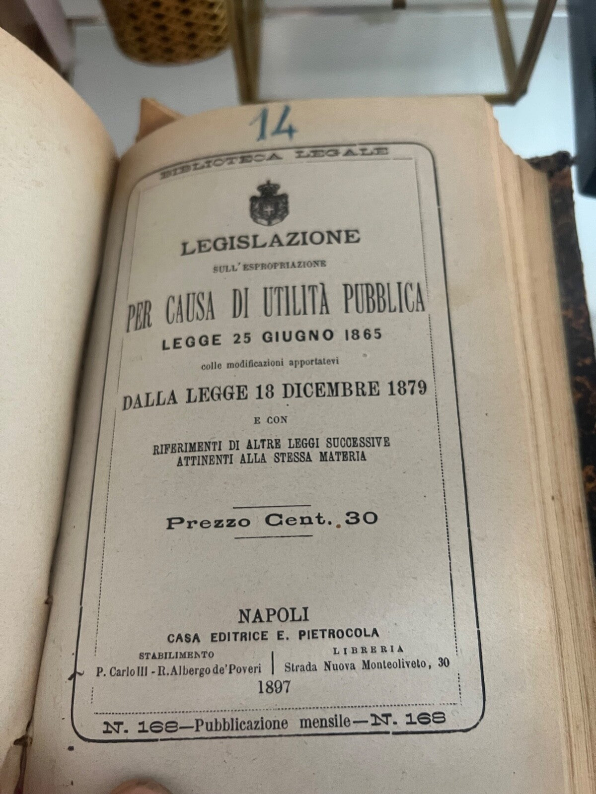 🔴 Book KINGDOM OF ITALY laws and regulations THE REFORM Naples 1897 Antique RARE 