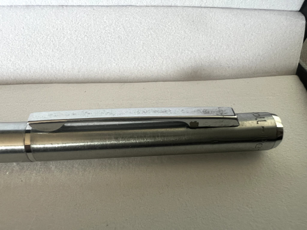 🔴 PELIKAN penna sfera cromata con refill roller scrive vintage