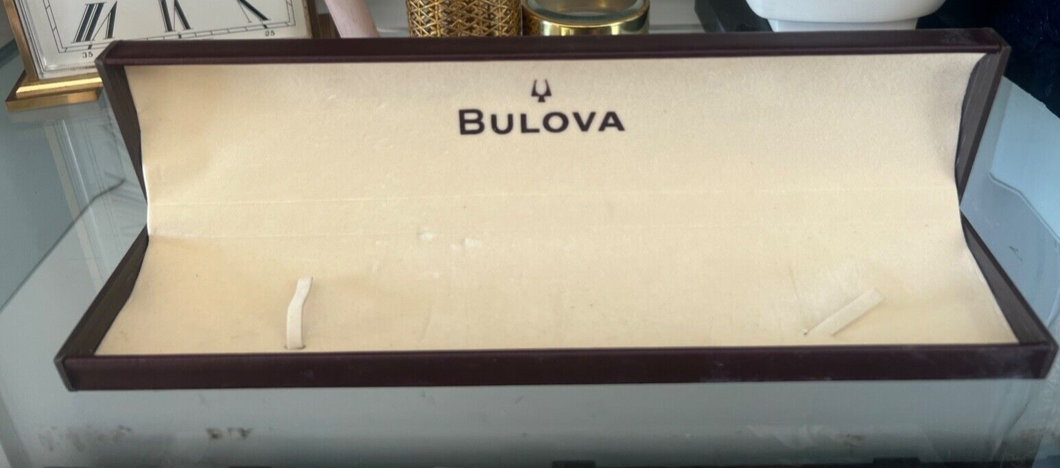 🔴 BULOVA box scatola orologio ACCUTRON custodia floccato vintage