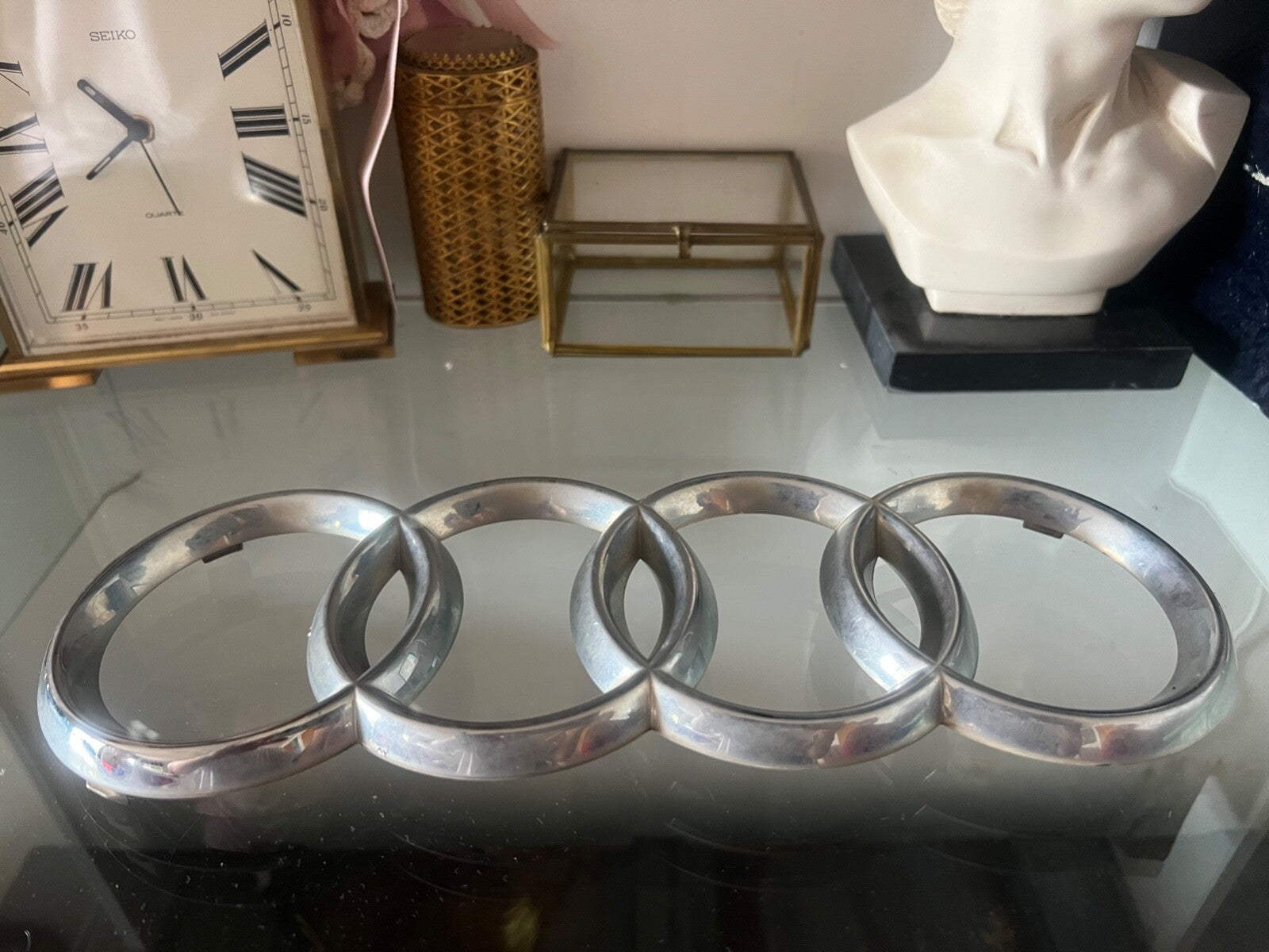 Audi A6 Écrit Armes Emblème Orrnement Voiture Vintage Original De 2000 