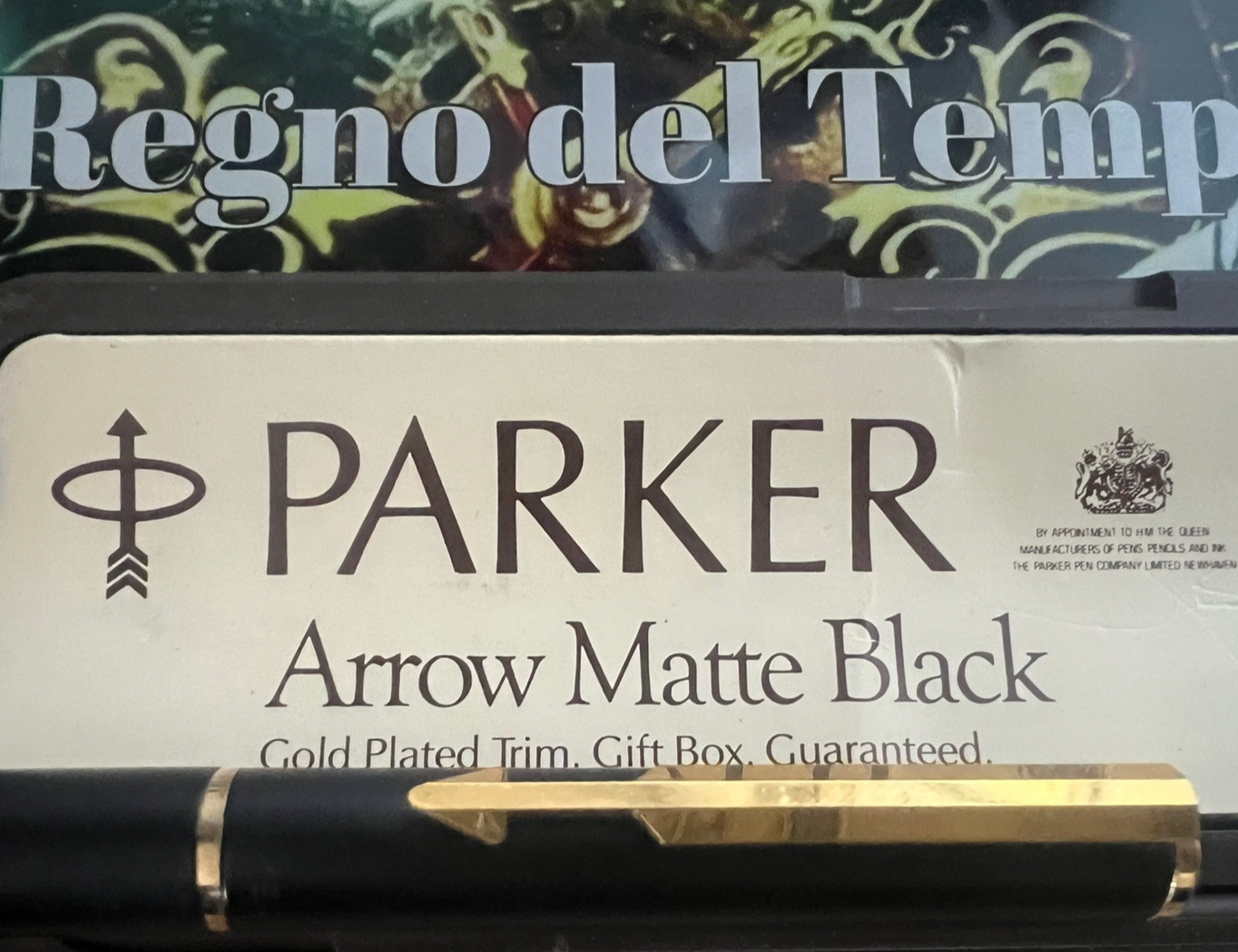 🔴 PARKER penna stilografica Arrow lacca nera profili dorati a cartuccia scrive