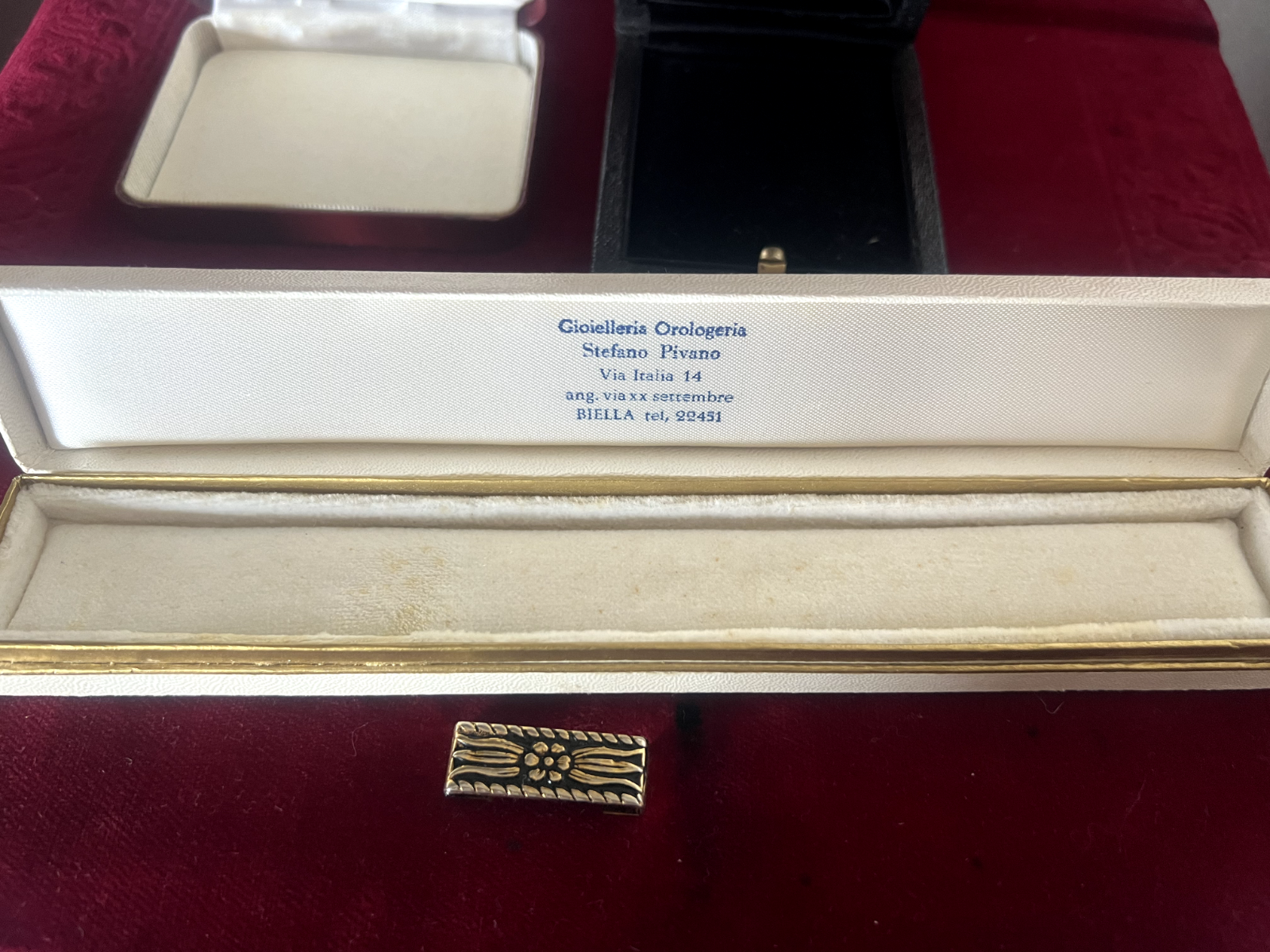 🔴 Scatole gioielli ciondoli orecchini astucci custodia lotto 4 PEZZI vintage