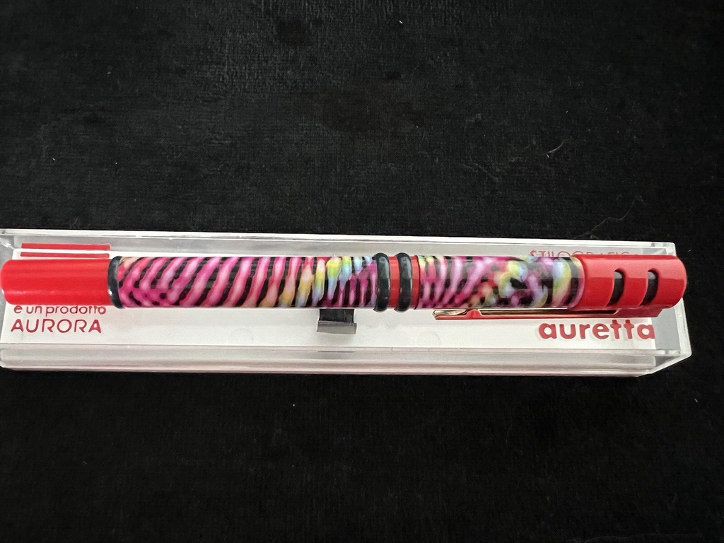 Auretta Stylo-Plume Stylo à Plume par Aurora Tigre Jungle Cartouches Cru 1970' 