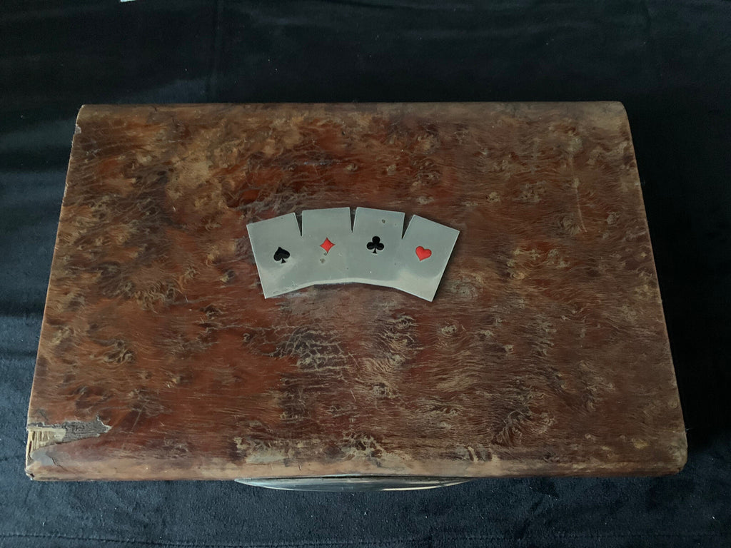 🔴 CARTE GIOCO REPUBBLICA 1951 francesi scatola sigle ARGENTO vintage