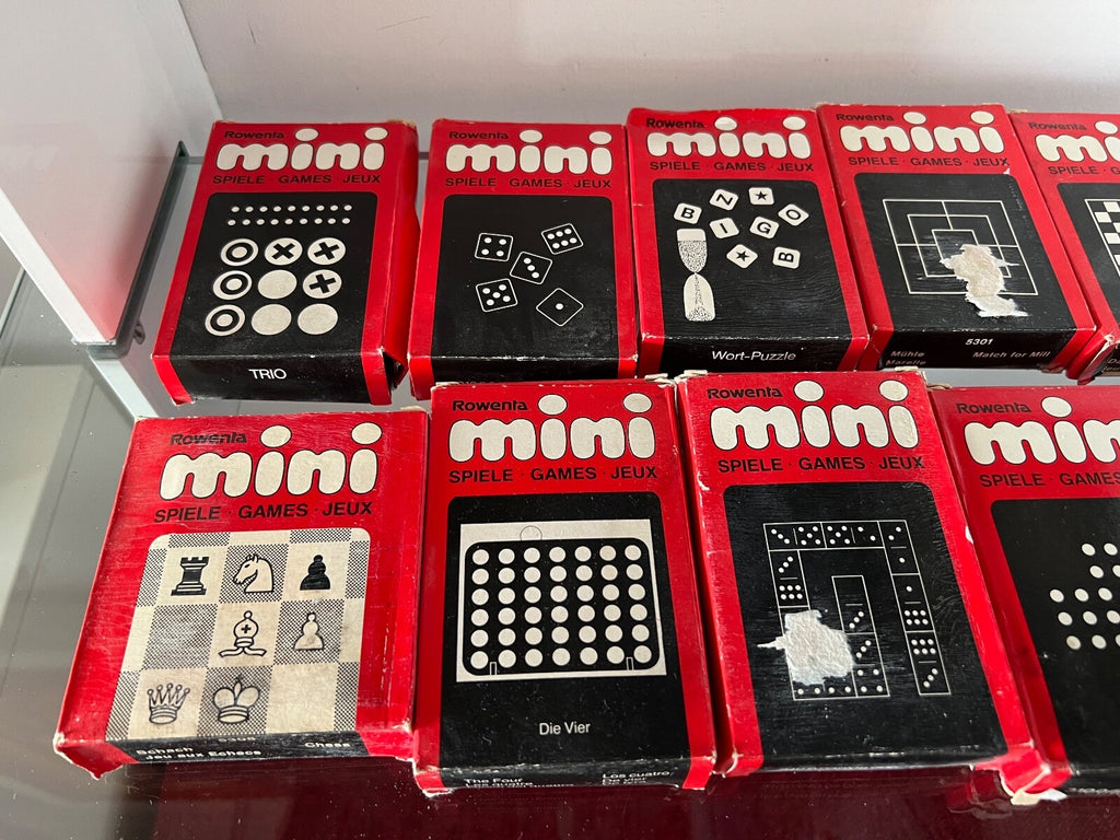 🔴 ROWENTA mini giochi scacchi Saab con custodie completi da collezione 11 PEZZI