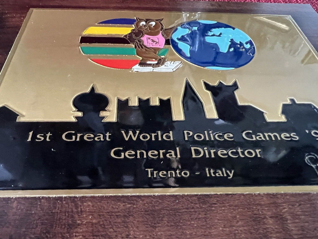 CREST First Large WORLD POLICE GAMES 1994 Trento Vintage