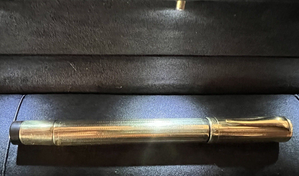 Ideal Stylo-Plume Stylo à Plume Rétractable Or 14 KT Fonctionne Vintage A