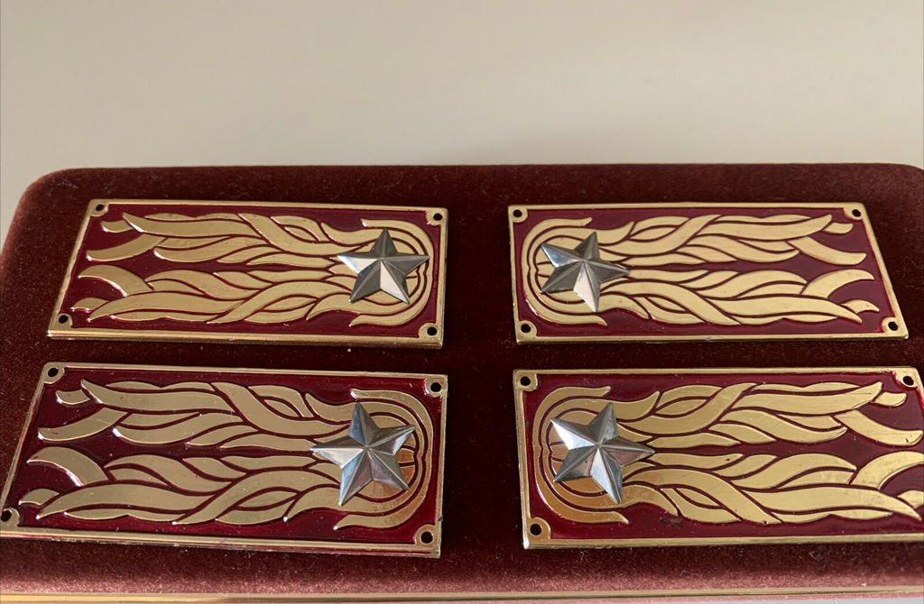 🔴 POLIZIA STATO alamari mostrine per giacca divisa 6 PZ VINTAGE