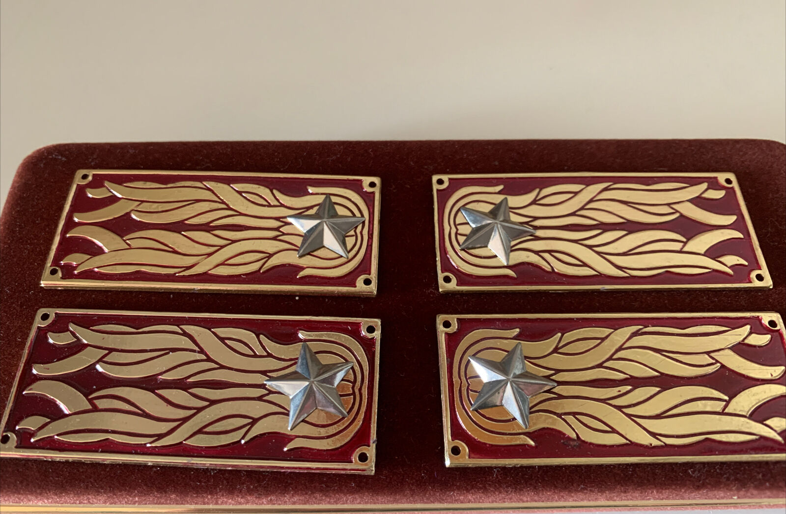 🔴 POLIZIA STATO alamari mostrine per giacca divisa 6 PZ VINTAGE