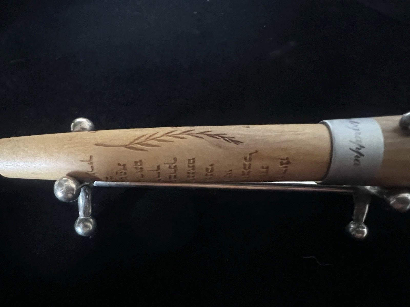 🔴 MONTEGRAPPA penna sfera Pace legno ulivo incisioni Ebraiche Edizione Limitata