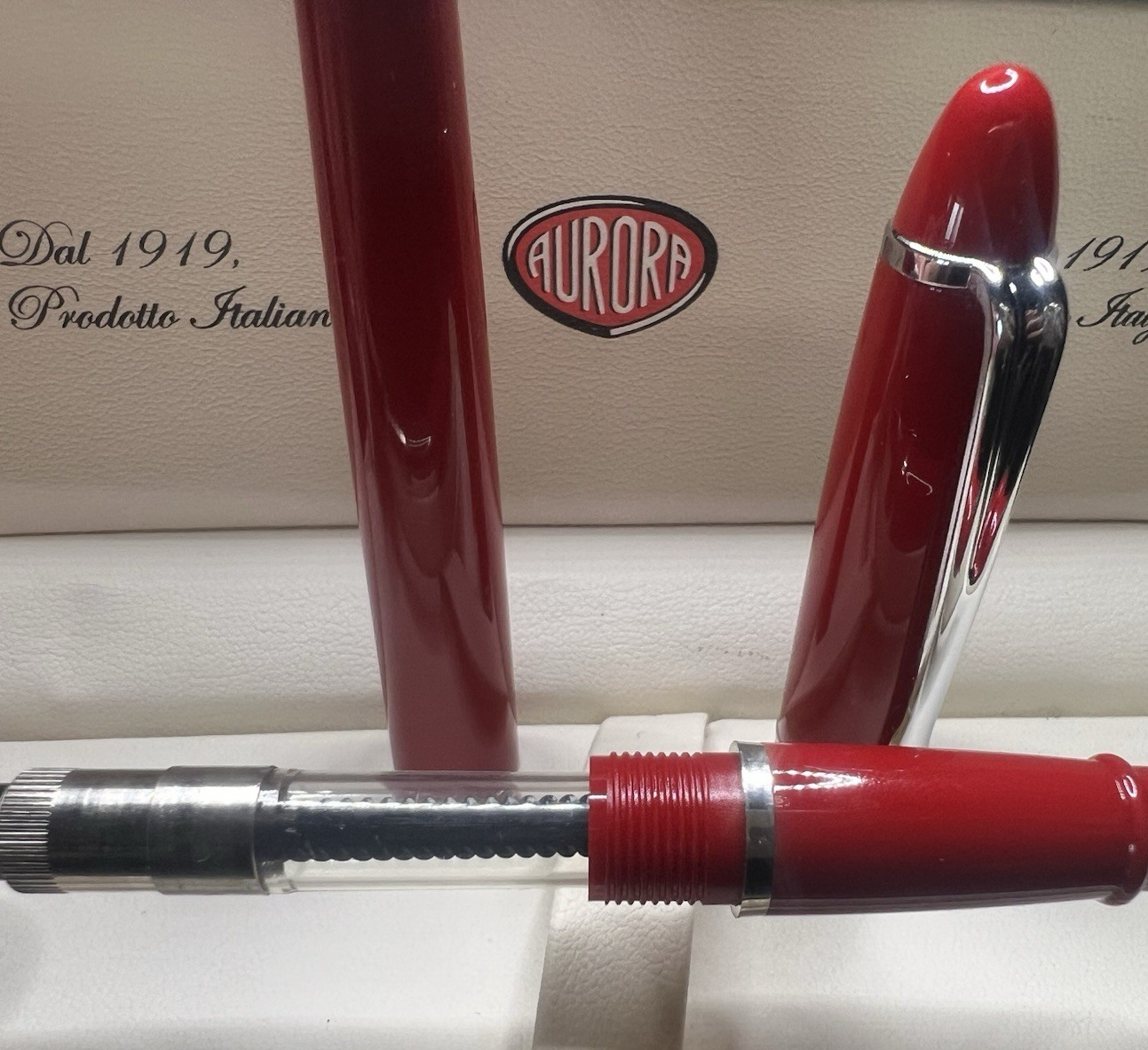 Stylo Plume AURORA Ipsilon F Tricolore Anniversaire Unité Italie NOS