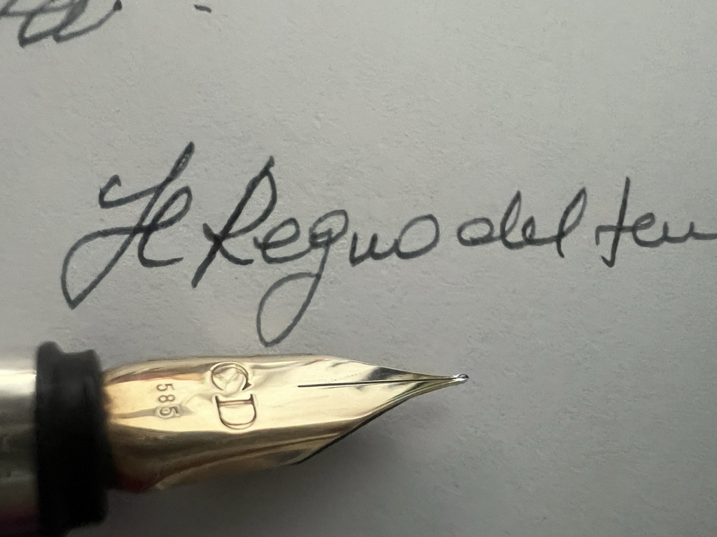 🔴 DIOR penna stilografica ARGENTO 925 pennino Montblanc ORO F cartuccia vintage