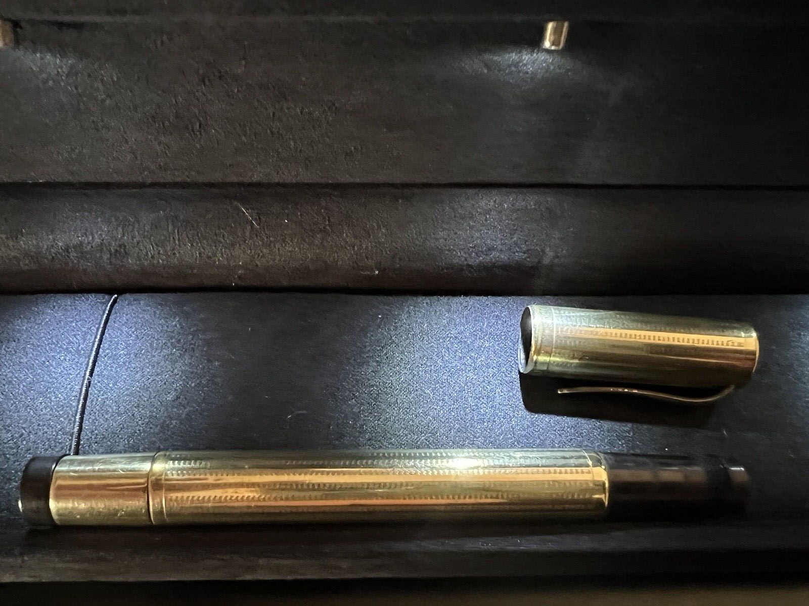 Ideal Stylo-Plume Stylo à Plume Rétractable Or 14 KT Fonctionne Vintage A
