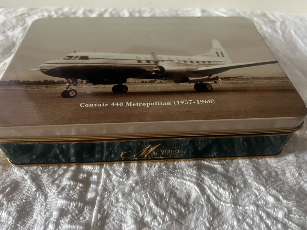 🔴 ALITALIA scatola latta MAGNIFICA Convaiar 440 Metropolitan vintage