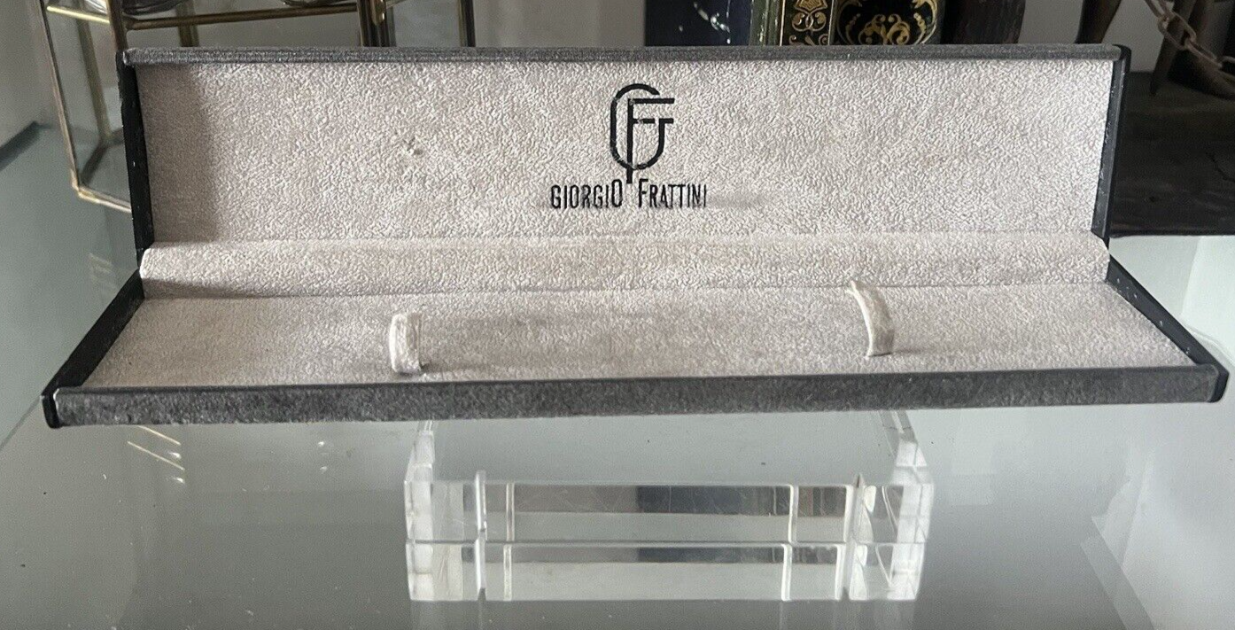 🔴 GIORGIO FRATTINI box scatola orologio floccata rigida grigia custodia