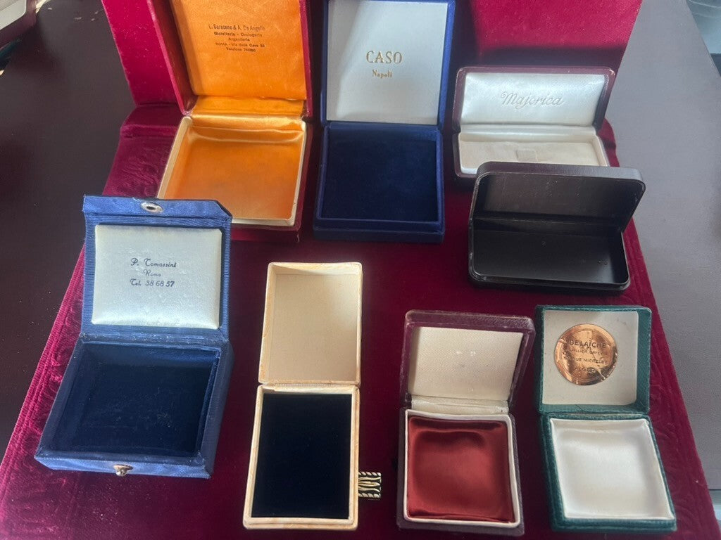 🔴 Schmuckkästchen für Anhänger, Ohrringe, Manschettenknöpfe, Schmuckkästchen, Etuis, Nr. 20 