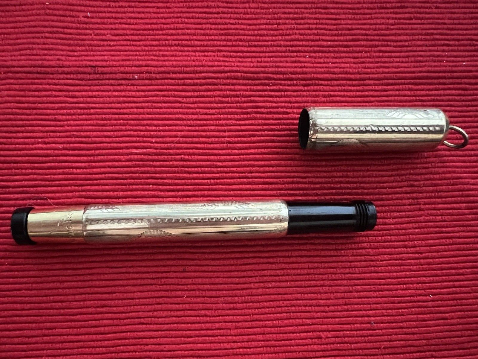 🔴 MA GUS P.O penna stilografica placcata pennino ORO da riparare