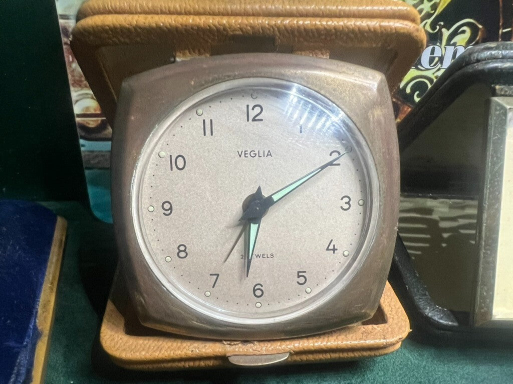 🔴 Orologi SVEGLIE parti di ricambio riparazione con foderi 8 PEZZI vintage