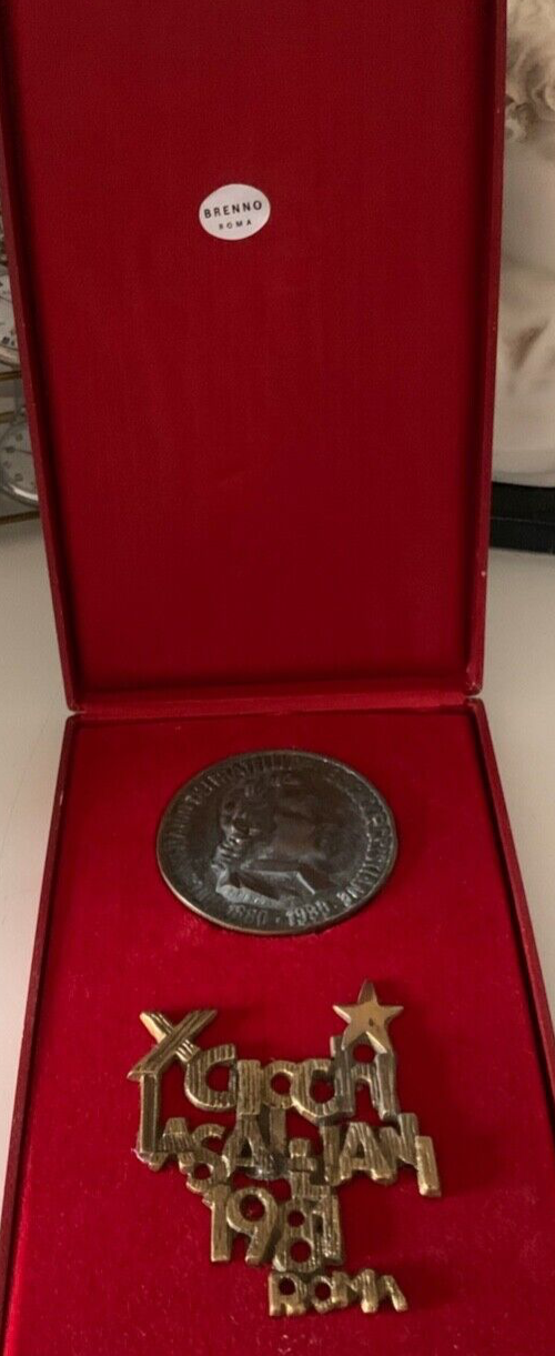 🔴 Medaglia Giochi Lasalliani 1981 Roma scultore di Brenno Bettini