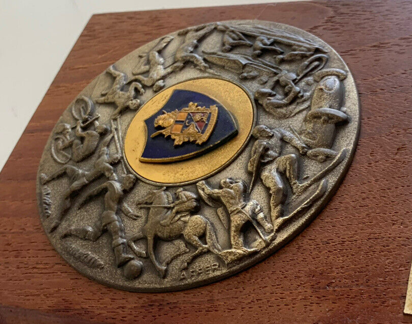 Crest Military Carabinieri Shield Wood Vintage Center Sporty Vintage