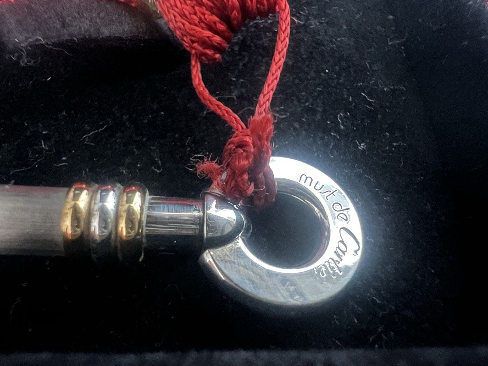 Cartier Stylo-Plume Sphère Plaqué Argent Mini Stylus Pendentif Rare Écrit