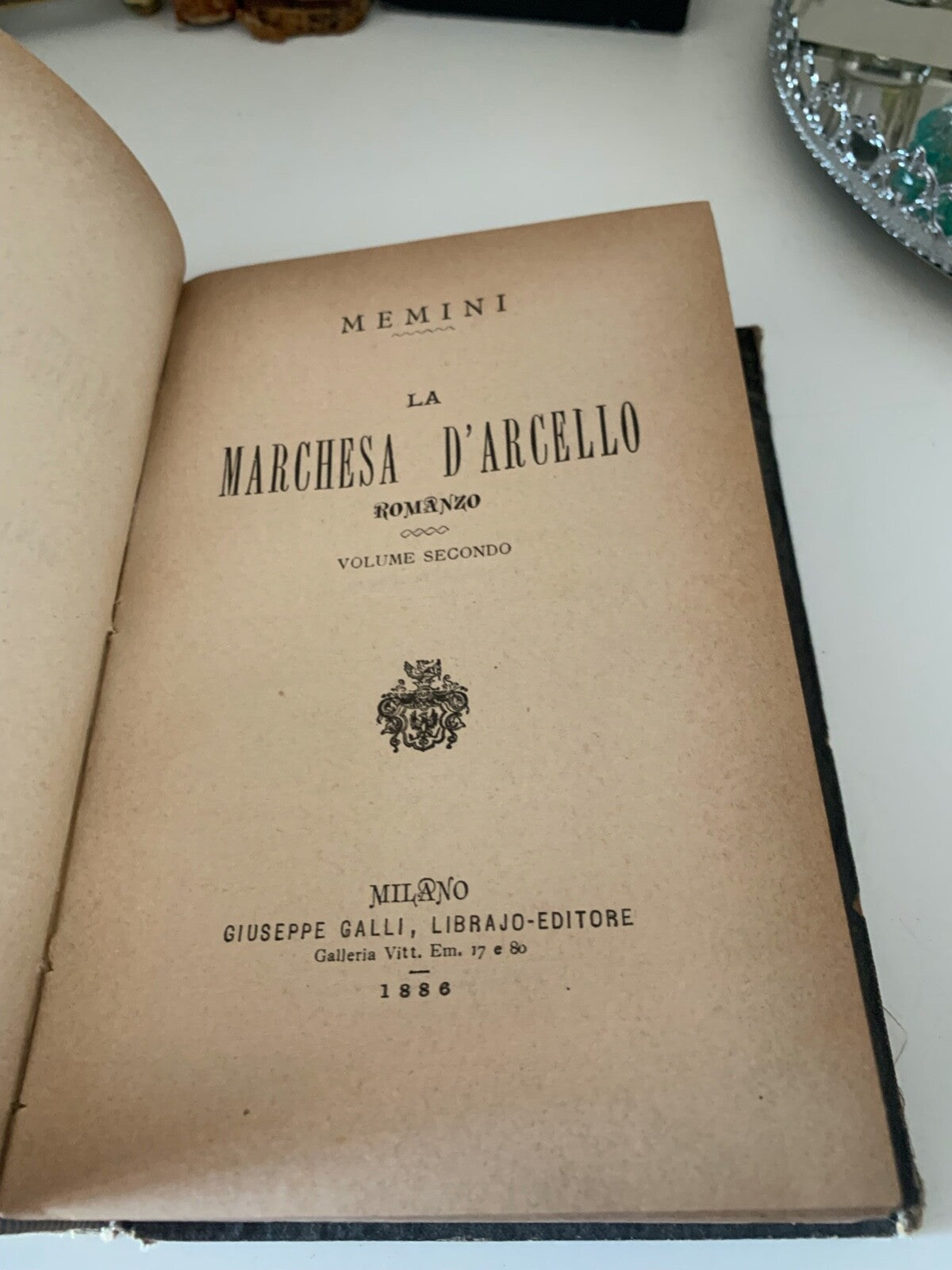 🔴 Book THE MARCHESA D'ARCELLO Memini Vannucci Milan ancient novel 1886 