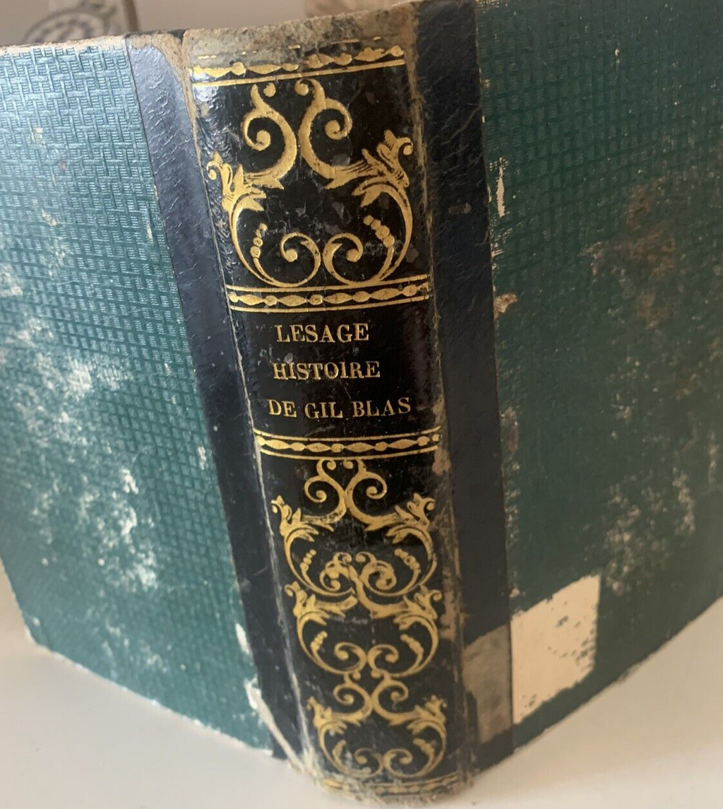 🔴 Book HISTORIE de santillane GIL BLAS in fracoise Paris 1848 antique 1890 