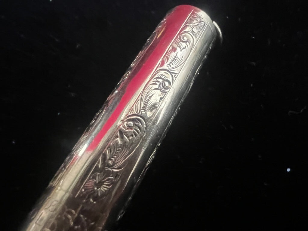 🔴 UHLMANN'S ETERNO matita retrattile aminata oro ciondolo chatelaine antica