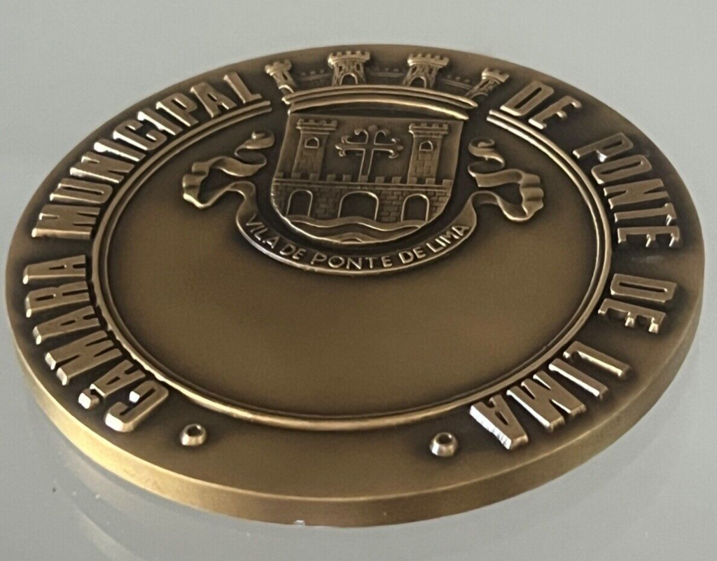 🔴 Medaglia POLIZIA PERU' Camara municipal Ponte De Lima 1780 medaglione Antunes