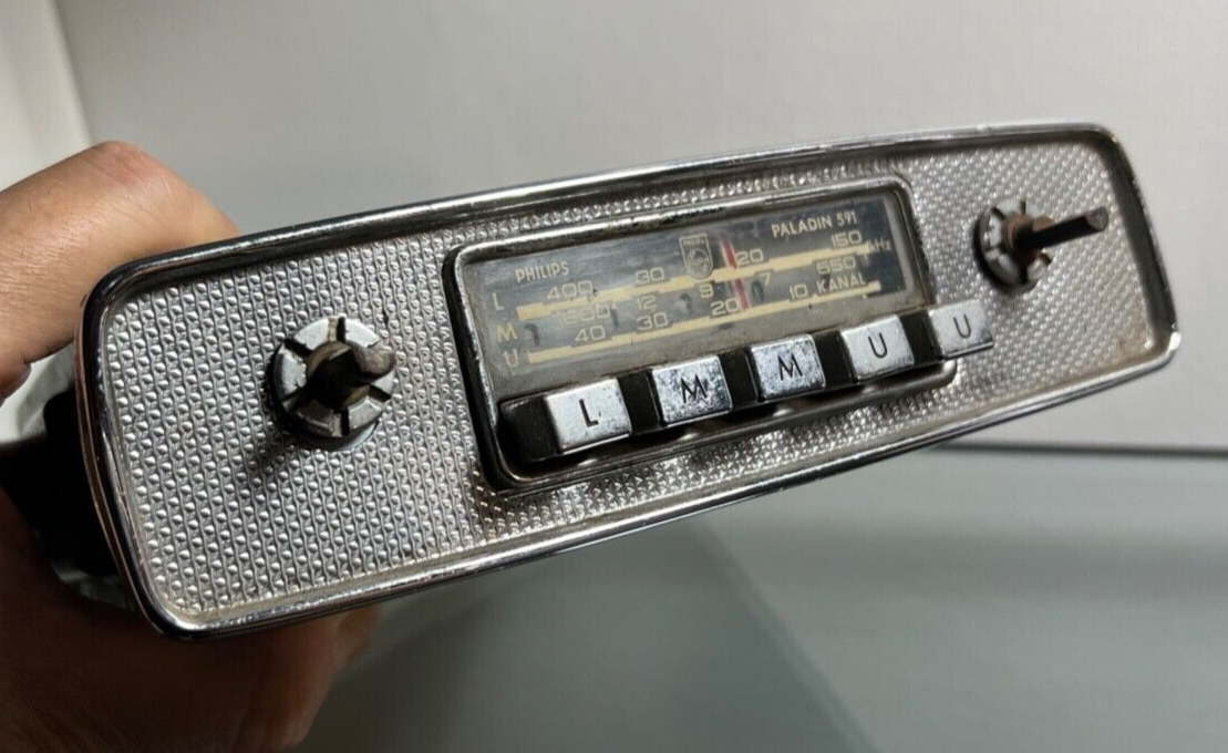 Philips car Radio Paladin 591 Manquant Pommeau Vintage Rare Vintage