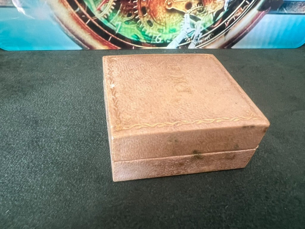🔴 Scatola CIONDOLO astuccio cofanetto pelle orecchini gemelli vintage