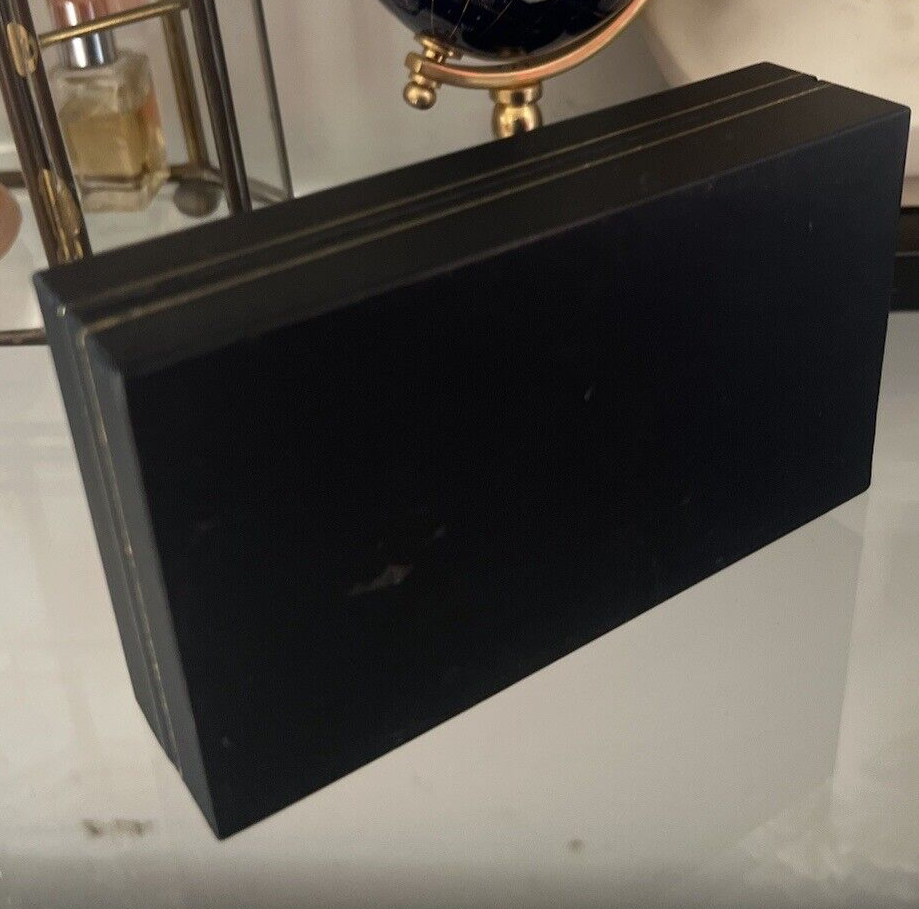 Montblanc Box Key Ring Black Leather Internal Flocked Complete 