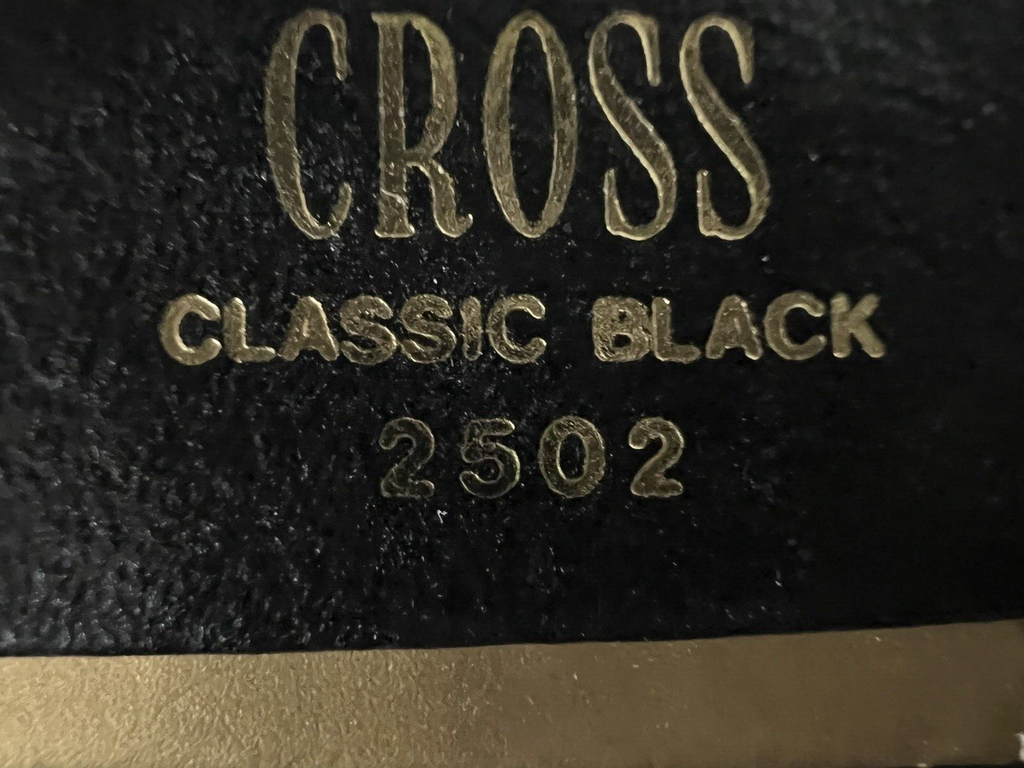 🔴 CROSS penna sfera lacca nera classica 2502 scrive scatola libretto vintage C