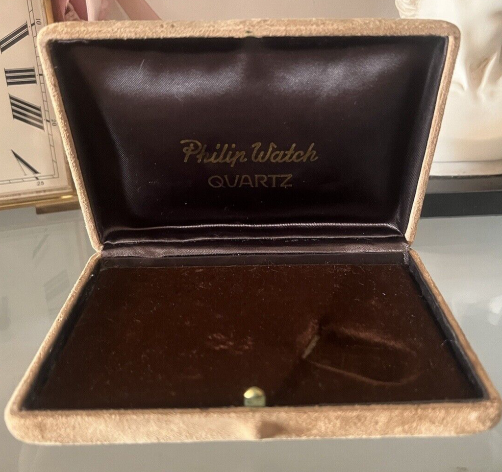 Philip Watch Boîtier Boîte Montre Coffret Velours Original Vintage