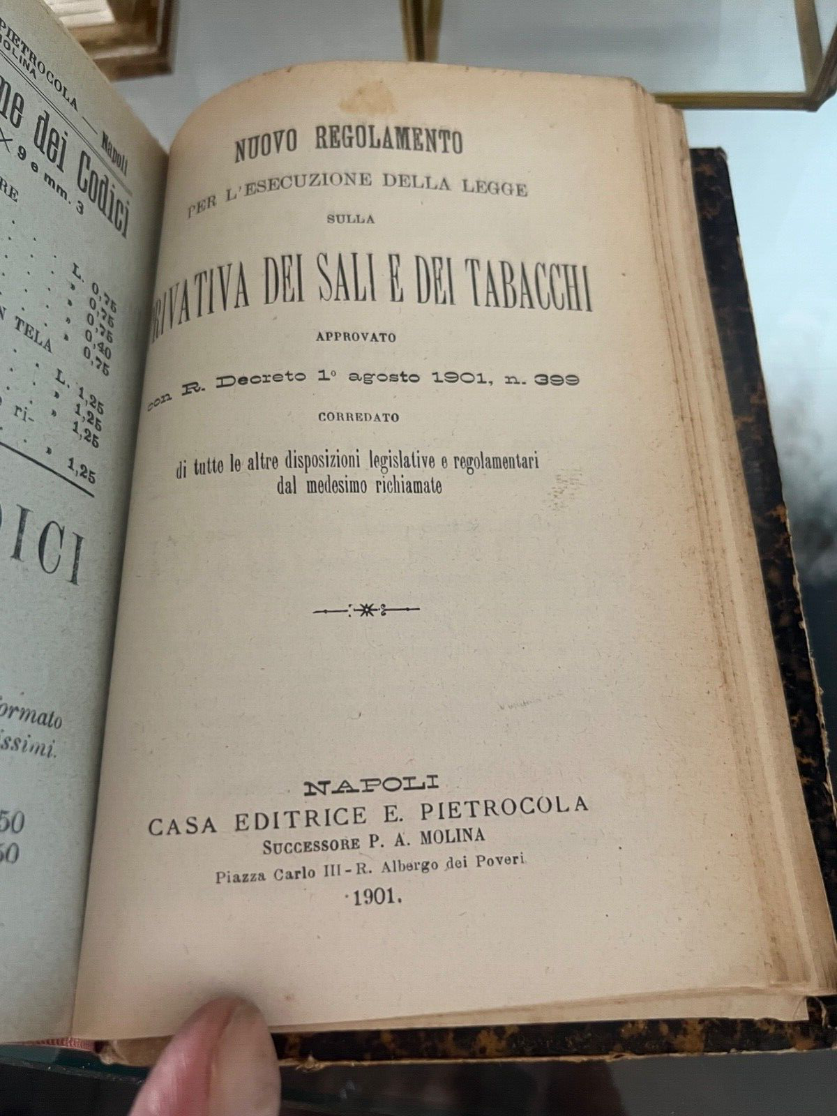 🔴 Book KINGDOM OF ITALY stamp duties FINANCE Naples consolidated text of 1901 