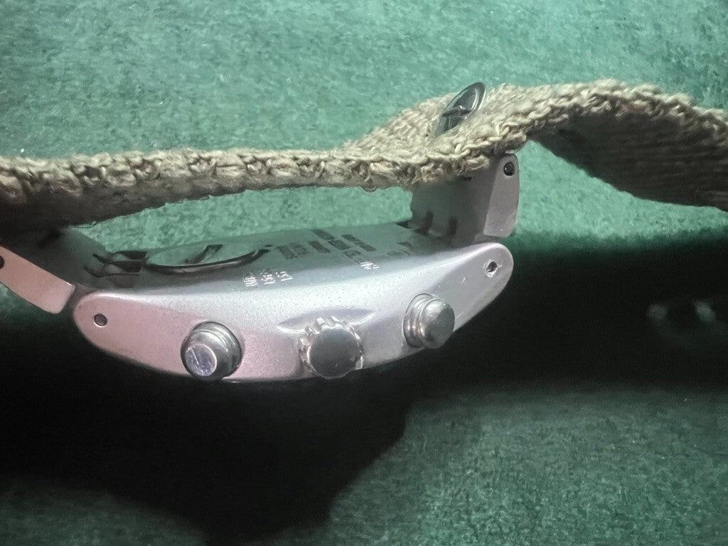 🔴 SWATCH orologio polso chrono CORAGGIOSO verde militare cinturino tessuto