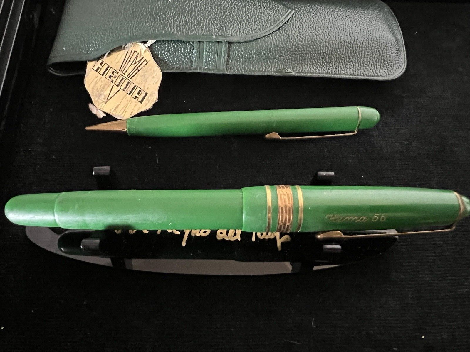 Herma 56 Pen Fountain Pen And Pencil Mechanical Warranty Vintage 50