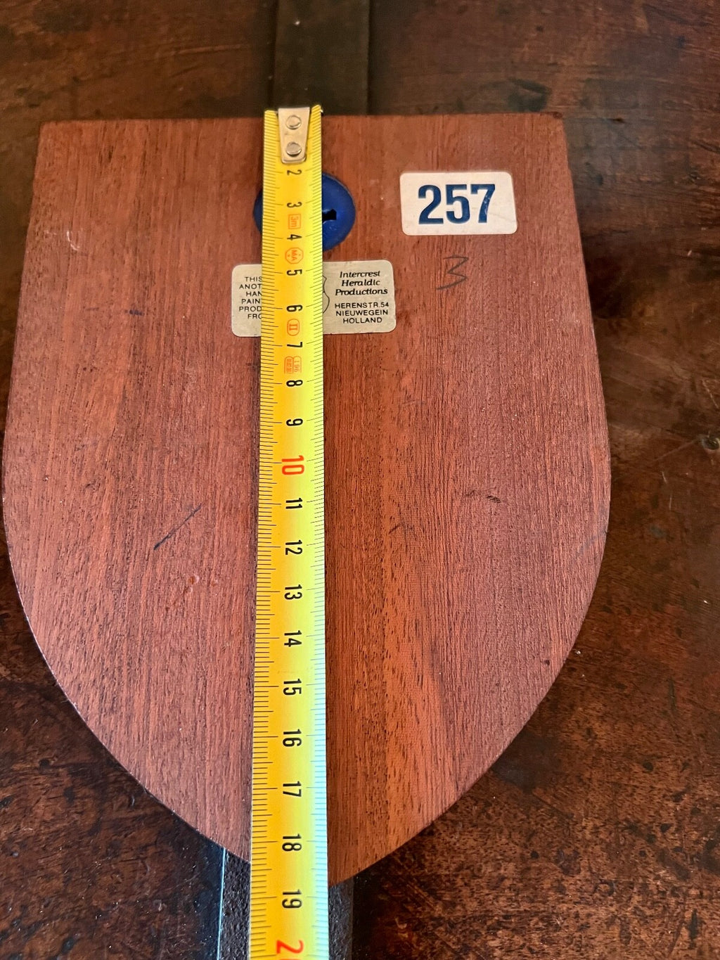 🔴 Wappen NATO-MITGLIEDSCHAFT UNGARN Form Belgischer Schild Holz Original Vintage 