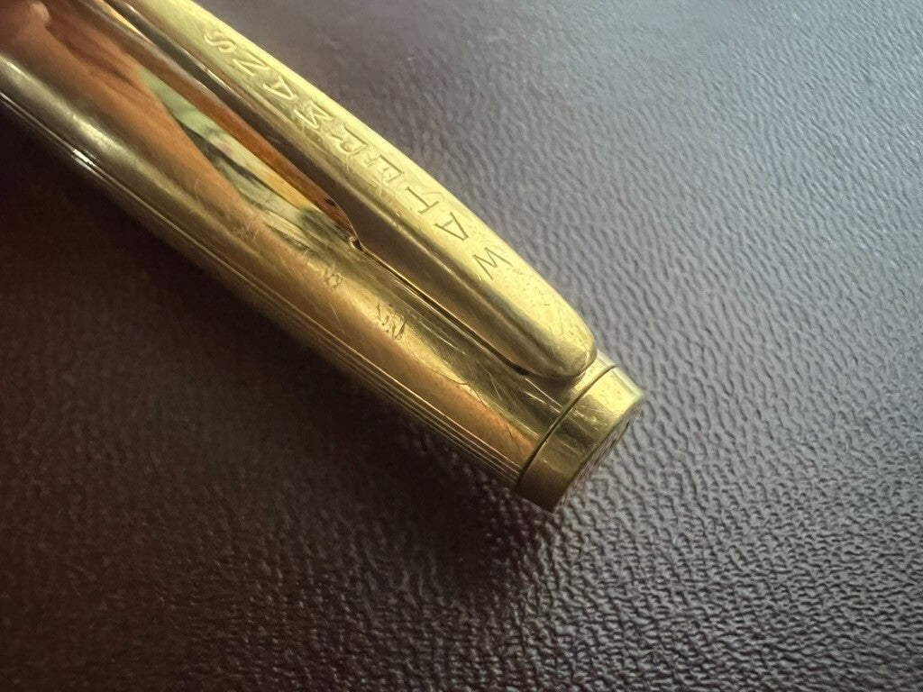 DE WATERMAN Capuche Stylo-Plume Stylo à Plume Plaqué Or Vintage de Rechange C