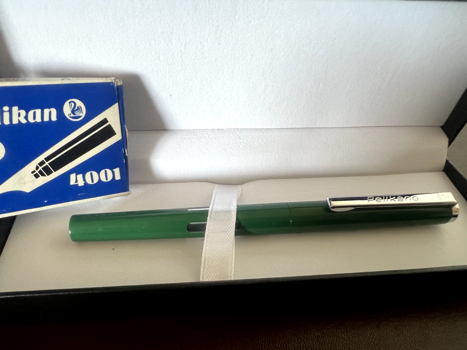 🔴 PELIKAN penna stilografica Pelikano VERDE pennino F con cartucce vintage