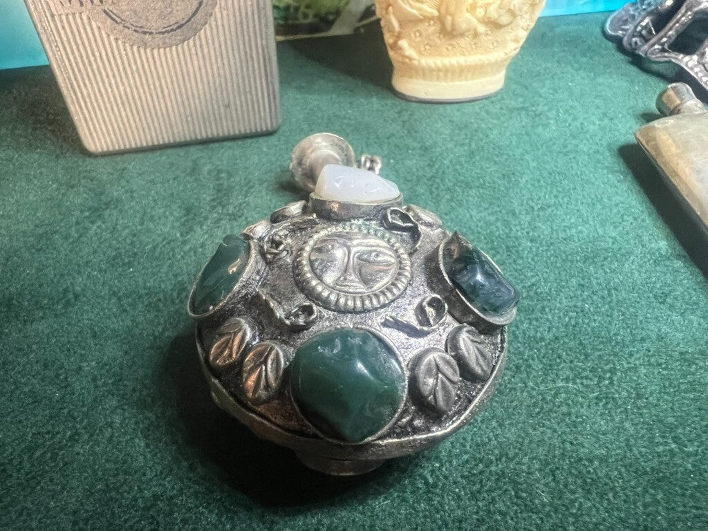 🔴 Porta PROFUMI ESSENZE da borsa toilette con specchio 5 PEZZI vintage