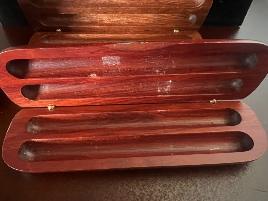 Boîtes Stylo-Plume Stylo à Plume Sphère Bois Trousse 2 Places Lot 3 Pièces 