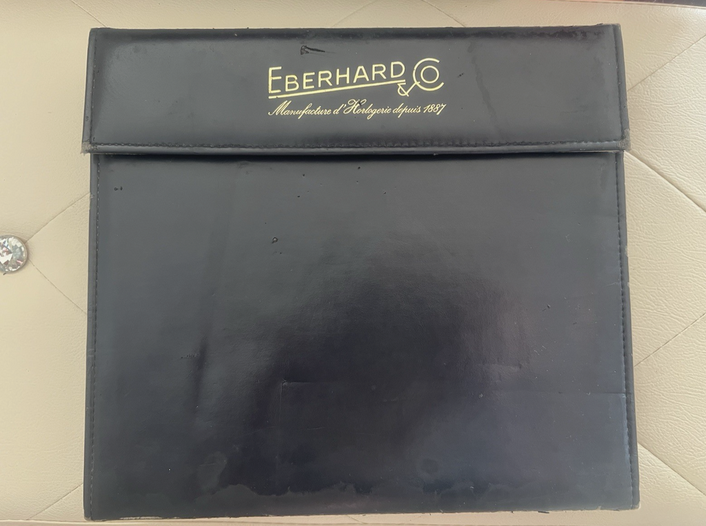 🔴 EBERHARD scatola orologi polso uomo cofanetto custodia pelle 12 POSTI vintage