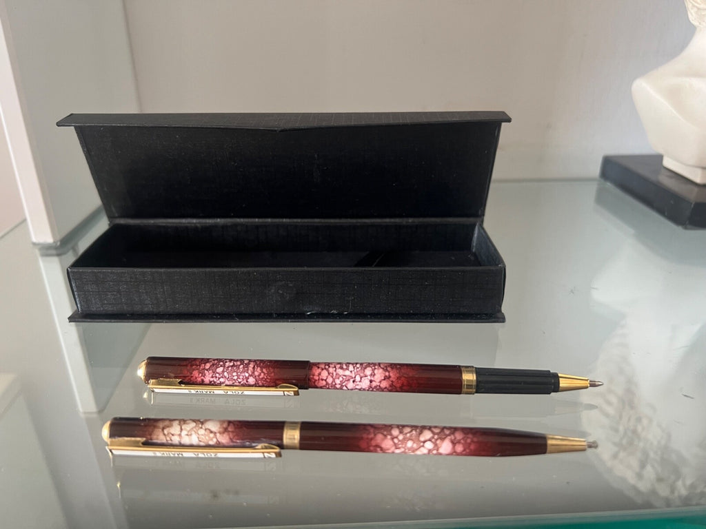 Zola Mark II Stylo-Plume Sphère + Roller Laque Marbrées Scrivono Vintage